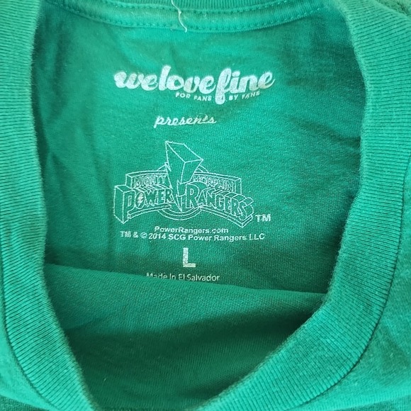 Mighty‎ Morphin Power Rangers Shirt Mens Large Green Ranger Cosplay Y2k TV Show - Picture 2 of 8